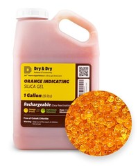 8 LBS 35mm Premium Orange Indicating Silica Gel Desiccant Beads 1 Gallon