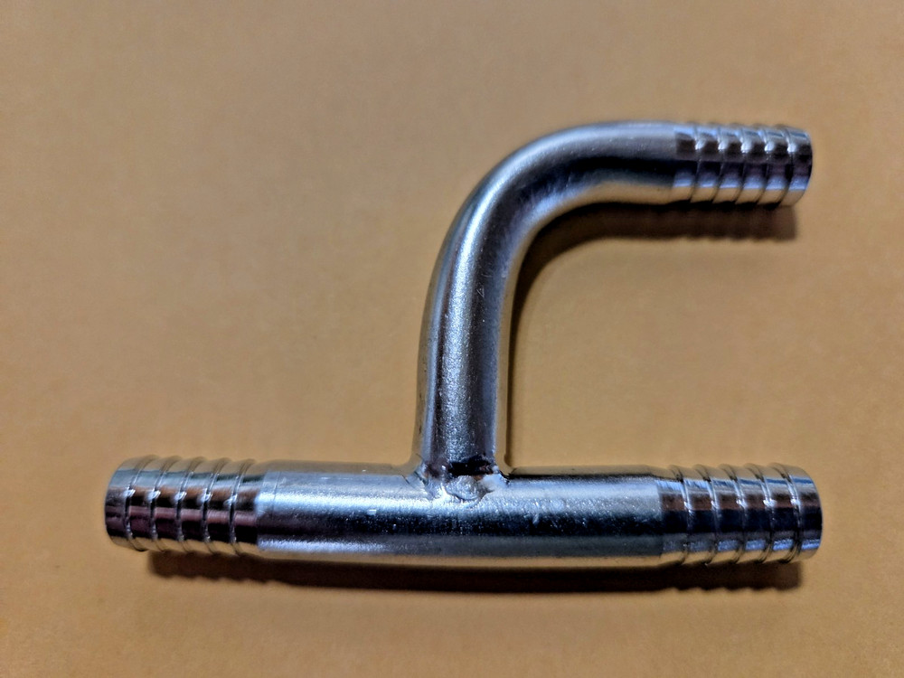 STAINLESS 3/8″ BARBED HOSE “Y” FITTING – Food Grade
