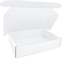 White Corrugated Mailer Boxes – Pack of 5, 9x6x2 Inches