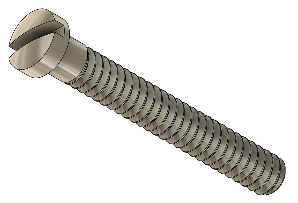00-90 Slot Head Machine Screw, 5/16″, Nickel Silver, 100 Count
