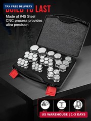72 Pcs DIN Light Duty Cap & Plug Assortment Hydraulic Adapter Fitting Kit Set, G