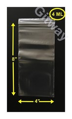 4″ x 8″ Reclosable Resealable Zip Top Lock Bag Clear Plastic 4×8″ FDA Bags 4 MiL
