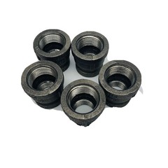LOT OF 5 INDONESIA 3/4″ X 1/2″ BLACK COUPLING REDUCER IRON PIPE THREADED FITTING