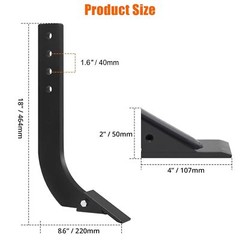 1PC 18″Box Blade Shank Tractor Scarifier Shank Teeth 4Holes for Digging Plowing