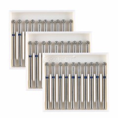 AZDENT Dental Diamond Burs Round Ball FG 1.6mm for High Speed Handpiece