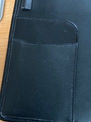 Vintage Levenger black Leather disc binder planner Circa date Book & notes NICE