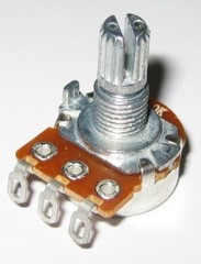 Audio (A) Taper 50k Ohm Potentiometer – 6mm (1/4″) Shaft – 1/8 Watt 50000 Ohm
