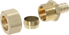 OD compression 5/8 Inch x 1/2 Inch Pex Transition Straight Adapter, 26-5-3=2X, 2