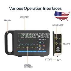 7 Inch Touch Screen Multi-parameter Patient Monitor Portable Vital Sign Monitor