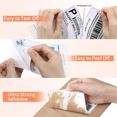 4×6 Thermal Shipping Labels Paper 500/1000X for Zebra & Rollo & Phomemo Printers