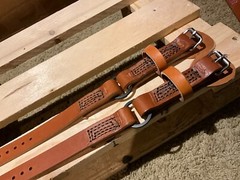 Leather Bottom Gaff Straps, Arborist, Lineman -Heavy Duty extra thick leather