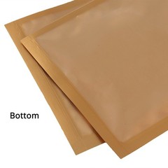 Versatile Plain Style Foil Zipper Bags Gold With Hanging Hole Multipurpose
