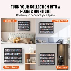 Wall Mount Display Case for 36 Cards 30.5×24.3×2.1in with 98% UV Block Glass
