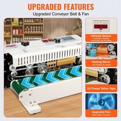 Continuous Bag Band Sealing Machine,0.24-0.47 in/6-12 mm Seal Width
