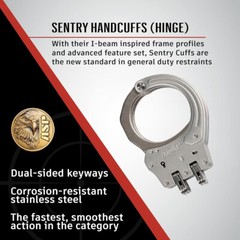 ASP Sentry Hinge Handcuffs Stainless Steel with Key 56500 – Free Shipping