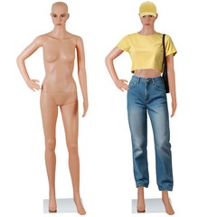 Female Mannequin 69” Full Body Dress Form w/ Detachable Torso, Arms and Legs
