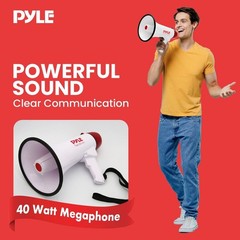 Pyle PMP48IR 40 Watts Professional Rechargeable Batteries Megaphone/Bullhorn