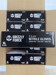 Black Nitrile Disposable Gloves Powder Latex Free 3.5 mil XL