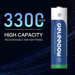 Deleepow Nimh Aa Rechargeable Batteries 8 Pack 3300Mah 1.2V Aa Rechargeable