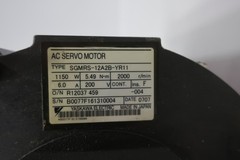 Yaskawa SGMRS-12A2B-YR11 Servo Motor 1150w 2000rpm 5.49nm 200v-ac