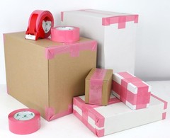 Pink Packing Tape with Dispenser, 2.4 Mil 1.88 Inch x 110 Yards, 2 Refills Ro…