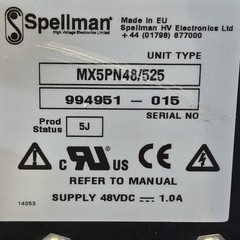 *Cut Capillary Cable* Spellman MX5PN48/525 High Voltage Power Supply MX5PN48525
