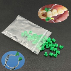 40Pcs Dental Silicone Add-On Wedges Disposable Delta Tine Wedges for Orthodontic