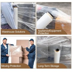 18″ x 1500FT Industrial Class Pallet Wrap, 80 Gauge Heavy-Duty 1 Pack, Clear