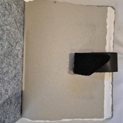 T RARE LULULEMON Traverse Gray Felt Black Leather Bound Journal Notebook Promo