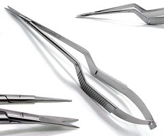 2 Pcs Yasargil Micro Scissors 7.5″ Sharp/Sharp Straight Upward Curved Surgical