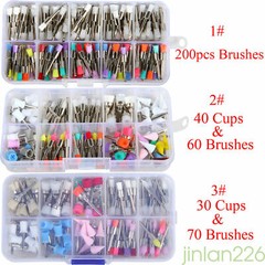 100/200pcs Dental Latch type Rubber Polishing Cups Brushes Tooth Prophy Polisher