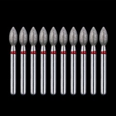 10pcs AZDENT Dental DIAMOND BURS FOOTBALL #368-023F FINE RED DEFEND 10pcs/Pack
