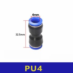 20Pack 5/32”(4mm) OD Tube Pneumatic Straight Union Push To Connect Air Fitting