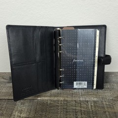Filofax Nappa Personal Organizer Black Deluxe Nappa Leather 2016 Inserts NEW
