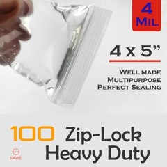 100 4 x 5″ Clear Reclosable Zip Seal Bag Plastic 4 Mil Lock Bags Jewelry Zipper