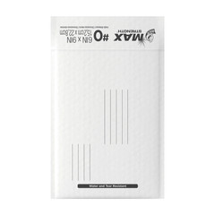 Max Strength Self-Sealing Poly Bubble Mailer #0, 6″ x 9″, Solid White, 25 Pack