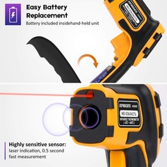 Infrared Thermometer Non-Contact Digital Laser Temperature Gun -58F~1112F(-50C~6