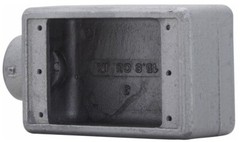 Crouse-Hinds FD3, Cast Device Box, 1 De Iron Fd Bx Sgl Gng Mtg Lugs, 2 PC
