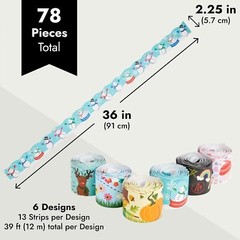 Bright Creations 6-Rolls 234 Feet of 36 x 2.25 x 0.01 inches, Multicolor