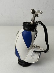Golf Bag Shaped Pen Pencil Holder W Clubs As Pens Black Red Blue