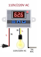 110 220V Pro W3002 Digital Temperature LED Thermostat Regulator Switch Tester