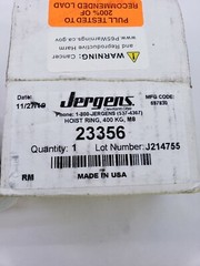 Jergens 23356 Hoist Ring, 23356 400KG M8X1.25
