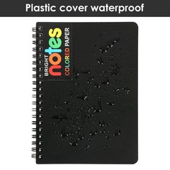 LABUK 4 Pack 5 x 7in Spiral Notebook, Journals, Poly Cover multicolor