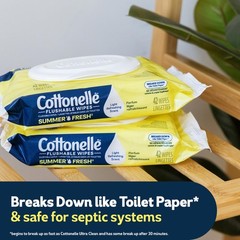 Cottonelle Summer Fresh Scented Flushable 1 Count (Pack of 84), Rgd Flptp Bdl