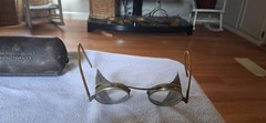 Full Frame Metal Safety Glasses Clear Lens with Side Shields Vintage Fashion