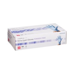McKesson Confiderm 3.8 Nitrile Exam Glove Standard Cuff Length SMALL 100 per Box