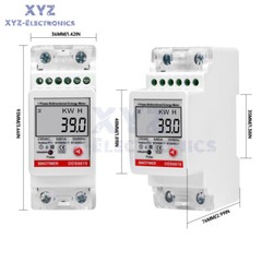 DIN-Rail Multifunction Single-Phase Bidirectional Energy Meter 2P RS485 Modbus