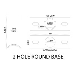 Side Tenon Adapter For Round Pole Slip fit Mount Bracket Light Fixture