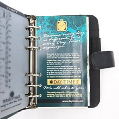 Day-Timer Avalon Personal Organizer Black 1990s New 6-Ring Portable Planner