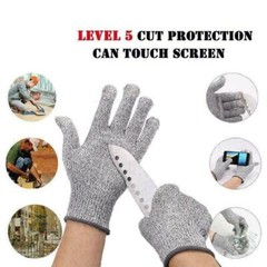 4Pairs Butcher Glove Cut Proof Stab Resistant Safety Gloves Kitchen L5 Protectio